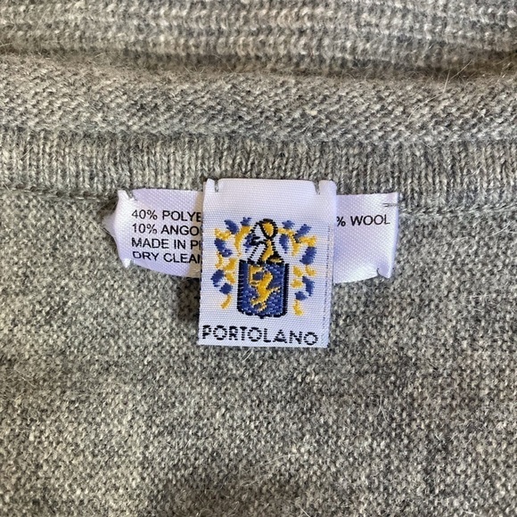 Portolano Wool Cashmere Sweater Top With Waist Tie - Picture 6 of 8